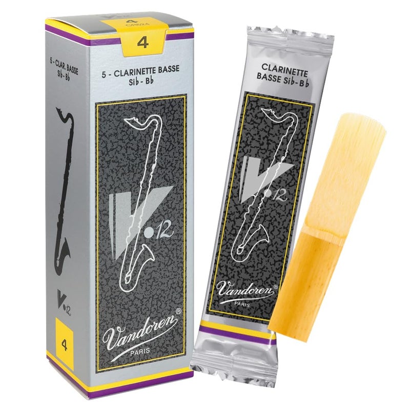 Vandoren CR624 Bass Clarinet V.12 Reeds Strength 4; Box of 5 - Image 1